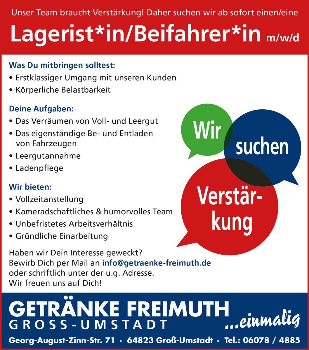 Stellenanzeige